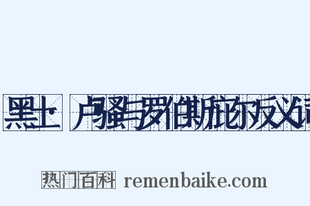 黑土·卢骚与罗伯斯庇尔反义词是什么意思的图片